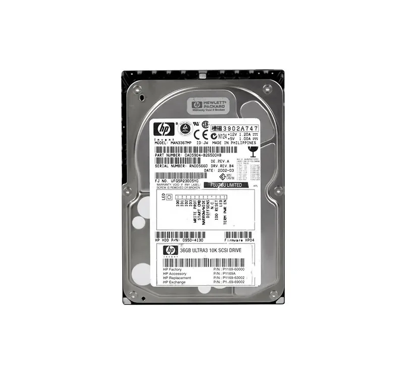 A6742-69002 - HP 36.4GB 10000RPM Ultra-160 SCSI Hot-Pluggable LVD 80-Pin 3.5-inch Hard Drive