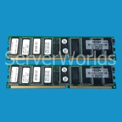 A9884-67001 - HP 512MB Kit (2 X 256MB) DDR-266MHz PC2100 ECC Unbuffered CL2.5 184-Pin DIMM 2.5V Memory