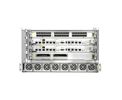 48 Cisco 44-Port GE + 4-Port 10GE ASR 9000v-V2, DC Power ANSI Chassis Slots