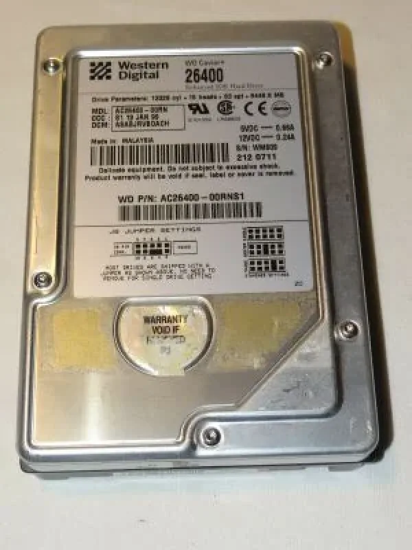 AC26400-00RN - Western Digital Caviar 26400 6.4GB 5400RPM ATA-33 512KB Cache 3.5-inch Hard Drive