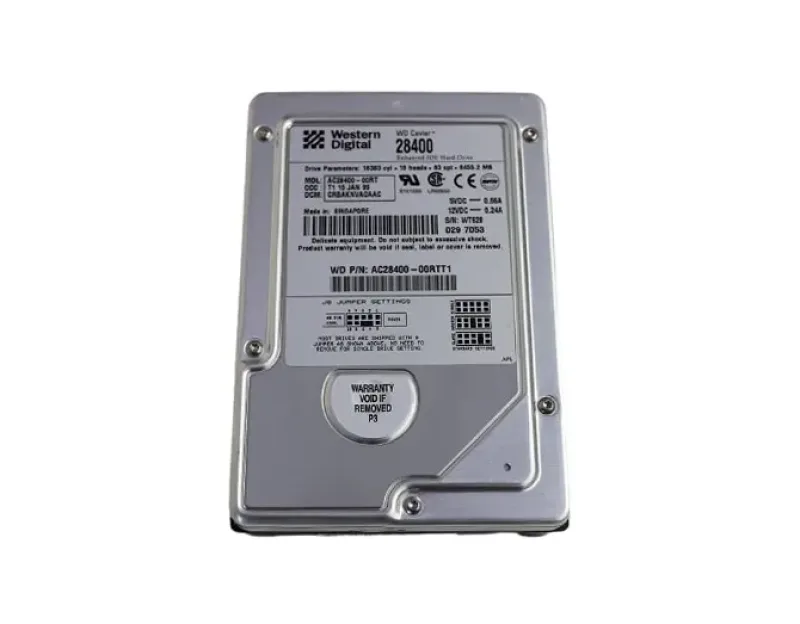 AC28400-00RT - Western Digital Caviar 28400 8.4GB 5400RPM ATA-66 512KB Cache 3.5-inch Hard Drive