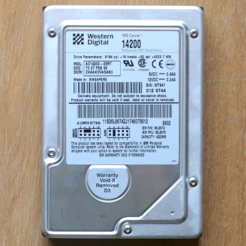AC420400-00DVV1 - Western Digital Caviar 20400 20.4GB 5400RPM ATA-66 2MB Cache 3.5-inch Hard Drive