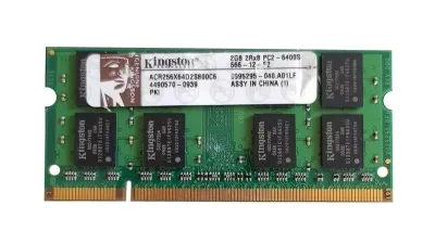 ACR256X64D2S800C6 - Kingston 2GB DDR2-800 MHz PC2-6400 non-ECC Unbuffered CL6 200-Pin SODIMM 1.8V Memory Module