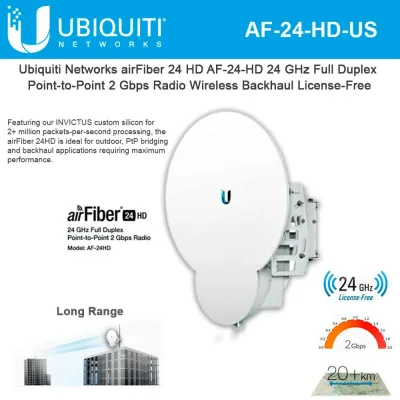AF-24-US - Ubiquiti airFiber Full-Duplex, Point-to-Point Gigabit Radio