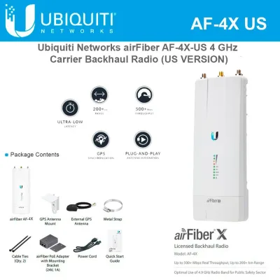 AF-4X-US - Ubiquiti airFiber X Licensed Backhaul Radio