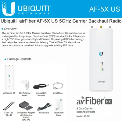 AF-5X-US - Ubiquiti airFiber X Carrier Backhaul Radio