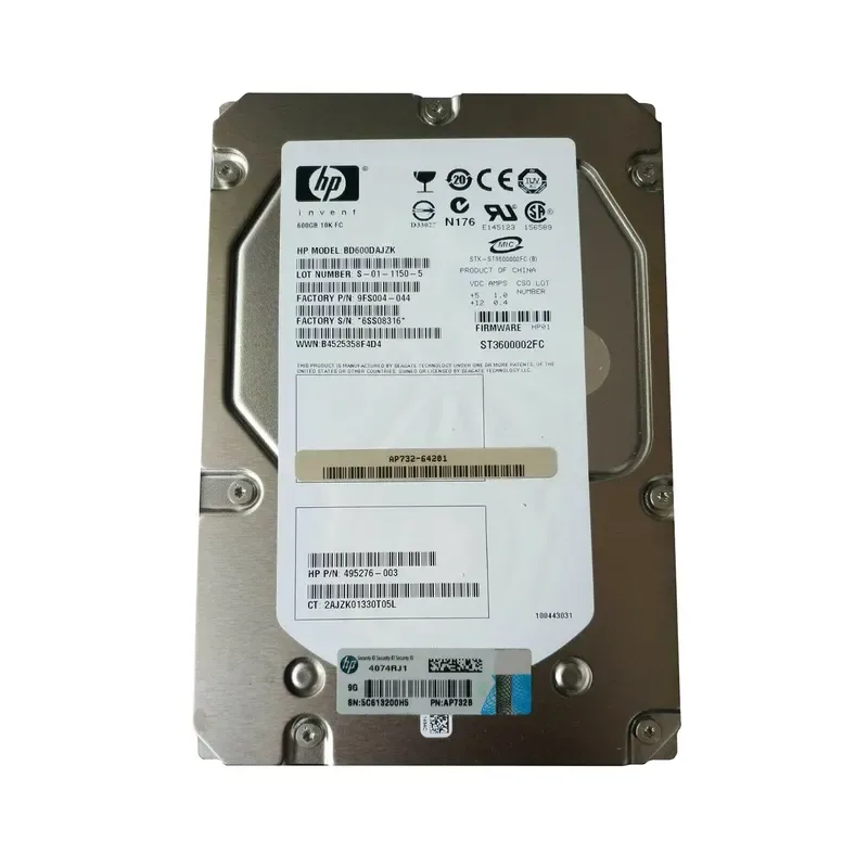 AP732-64201 - HP 600GB 10000RPM Fibre Channel 4GB/s Hot-Pluggable Dual Port 3.5-inch Hard Drive