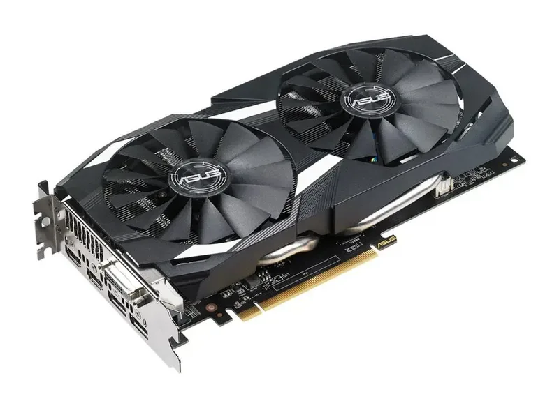 AREZ-DUAL-RX580-O8G - Asus Dual Radeon RX 580 Graphic Card 1360MHz Core 1380MHz Boost Clock 8GB GDDR5 PCI Express 3.0 x16 Dual Slot Space Required
