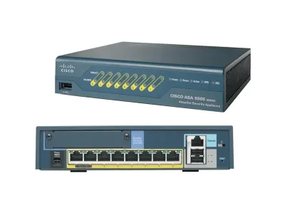 ASA5505-50-AIP5-K9 - Cisco 5505 Adaptive Security Appliance 6 x 10/100Base-TX LAN, 2 x 10/100Base-TX PoE LAN 1 x SSC 50 User