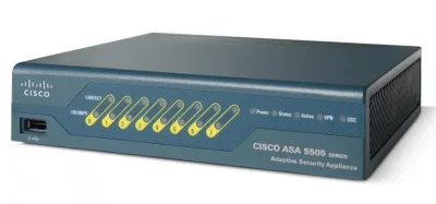 ASA5505-ULBUNK8-RF - Cisco ASA 5505 Unlimited-User Bundle 6 x 10/100Base-TX LAN, 2 x 10/100Base-TX PoE LAN 1 x SSC