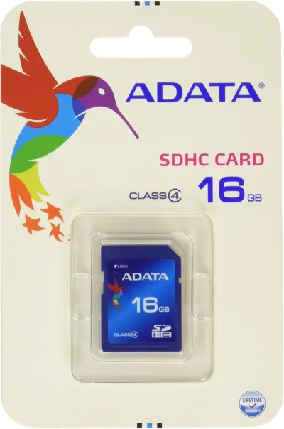 ASDH16GCL4-R - ADATA 16GB Class 4 SDHC Flash Memory Card