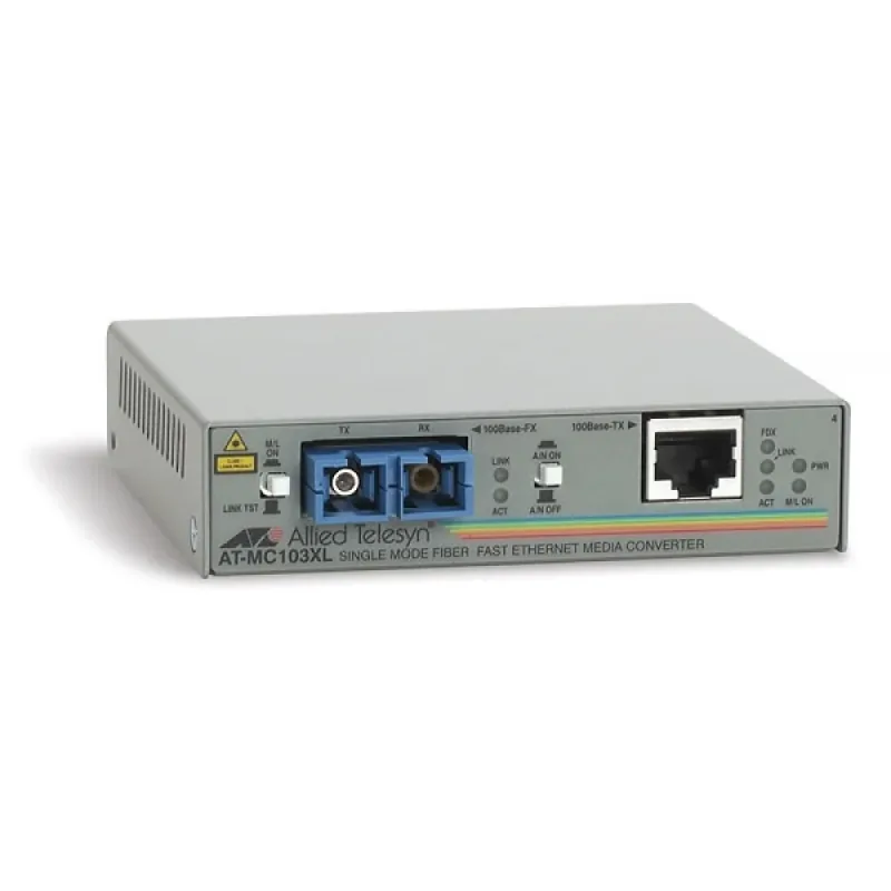 AT-MC103XL-60 - Allied Telesis 100Base-TX/ FX-SC SMF 15km Standalone Media Converter
