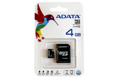 AUSDH4GCL4-RA1 - ADATA 4GB Class 4 microSDHC Flash Memory Card