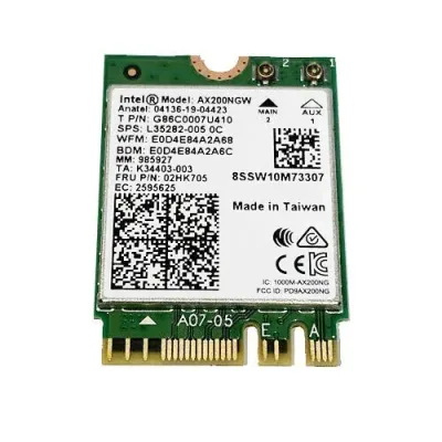 AX200NGW - Intel Wireless Wi-Fi+ Bluetooth 5.1 Dual Band Card