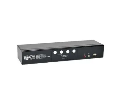 B004-DUA4-HR-K - Tripp-Lite 4-Port DVI Dual-Link USB KVM Switch with Audio and Cables