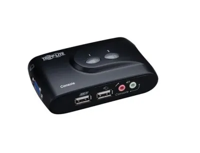 B004-VUA2-K-R - Tripp-Lite 2-Port Compact USB KVM Switch with Audio Support