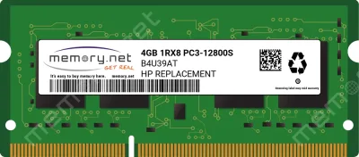 HP B4U40AT#ABU 8GB PC3-12800 DDR3-1600MHz non-ECC Unbuffered CL11 SoDIMM Dual-Rank Memory Module