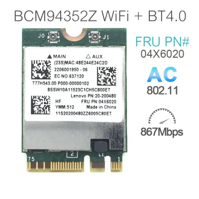 BCM94352Z - Broadcom Wireless Bluetooth Wi-Fi Card
