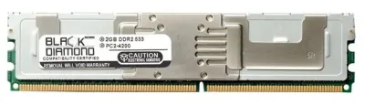 BD2G533MDF14 - Black Diamond 2GB DDR2-533 MHz PC2-4200 ECC CL4 240-pin DIMM 1.8V 2Rx4 Memory Module