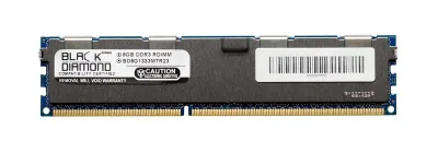 BD8G1333MTR23 - Black Diamond 8GB DDR3-1333 MHz PC3-1066 ECC Registered CL9 240-Pin RDIMM 1.5V 2Rx4 Memory Module