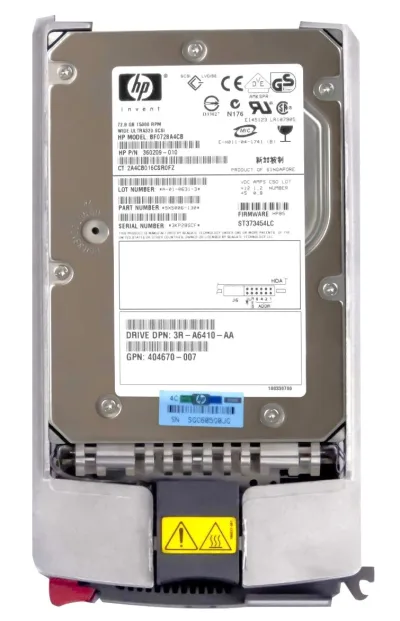 BF0188B25A - HP 18.2GB 15000RPM Ultra-320 SCSI Hot Swap LVD 80-Pin 3.5-inch Hard Drive