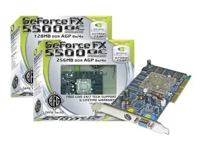 BFGR55256OCP - BFG GeForce FX 5500 256MB 128-Bit DDR PCI Video Graphics Card