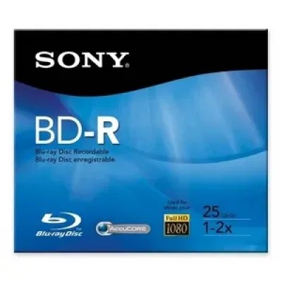 BNR25R2H - Sony 2x BD-R Media - 25GB - 120mm - 1 Pack Jewel Case