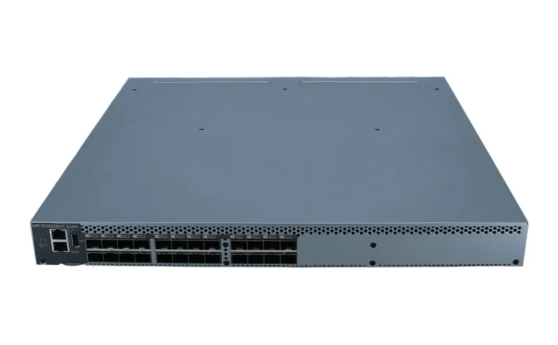 HP BR-6505-12 SN3000B 12/24 12 x SFP+ Active Ports 16GB/s 1U Rack-mountable Fibre Channel Network Switch. In Stock