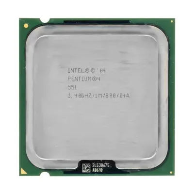 BX80547PG3400EK - Intel Pentium 4 551 3.40GHz 800MHz FSB 1MB L2 Cache Socket PLGA775 Processor Supporting HT Technology