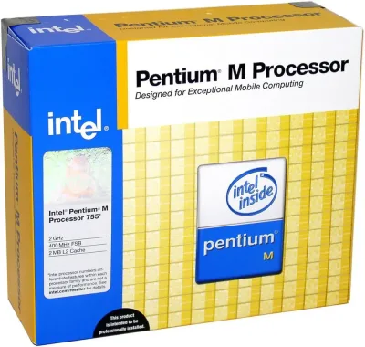 BXM80536GC2000F - Intel Pentium M 755 2GHz 400MHz FSB 2MB L2 Cache Socket 478 Notebook Processor