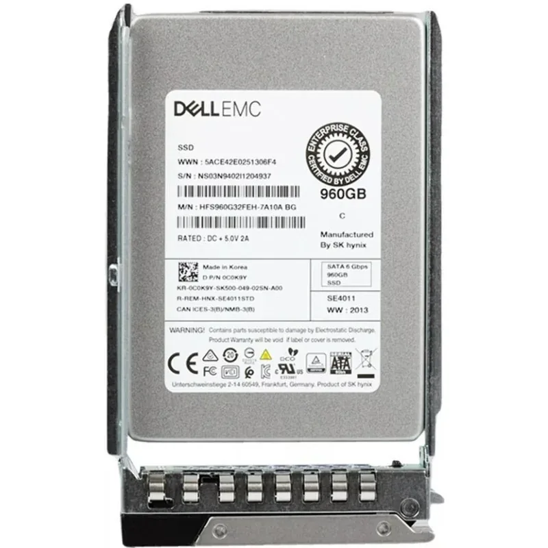 Dell C0K9Y Dell 0C0K9Y / C0K9Y 960GB Triple-Level Cell SATA 6Gb/s Read Intensive 2.5-Inch Solid State Drive
