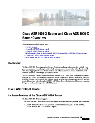 Cisco ONE C1-ASR1009X/K9 ASR 1009-X Router