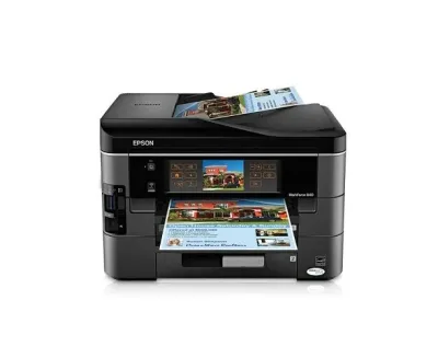 C11CA97201-N - Epson WorkForce 840 Inkjet Multifunction Printer Color Plain Paper Print Desktop Printer Copier Scanner Fax 15 ppm Mono/9.3 ppm Color Pri