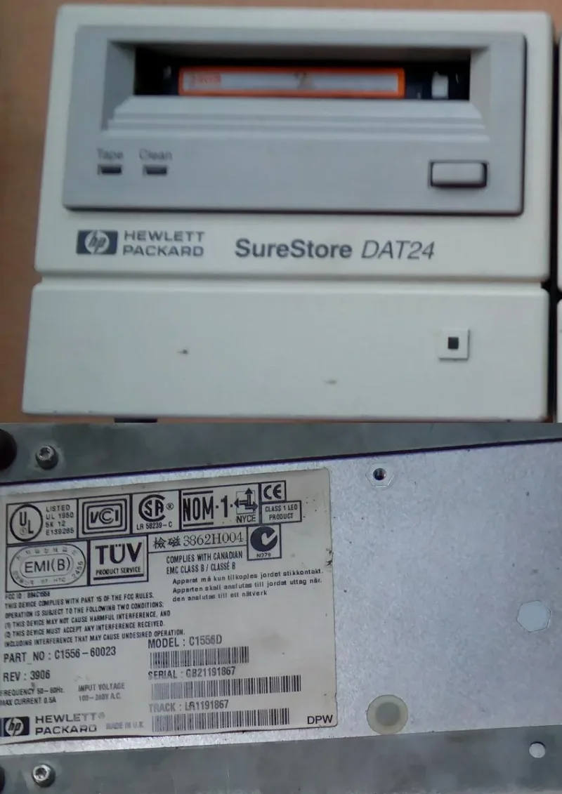 C1556-69203 - HP SureStore DAT 24e 12GB/24GB DDS-3 SCSI-2 Single Ended External Tape Drive