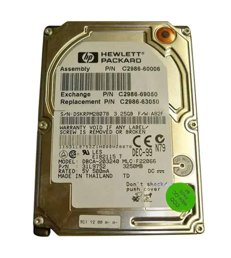 C2986-61001 - HP 2.1GB 4200RPM IDE 2.5-inch Internal EIO Printer Hard Drive for LaserJet 8500 Series Printer