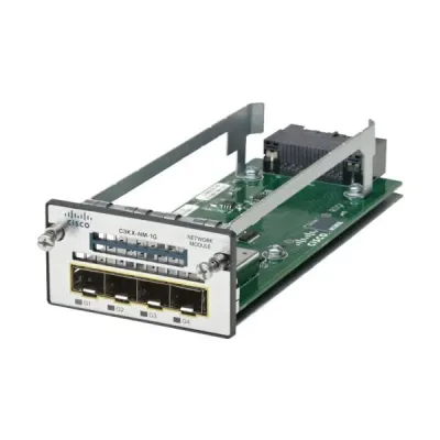 Cisco - Expansion module - GigE - 4 ports - refurbished for Catalyst 3560X-24, 3560X-48, 3750X-12, 3750X-24, 3750X-48