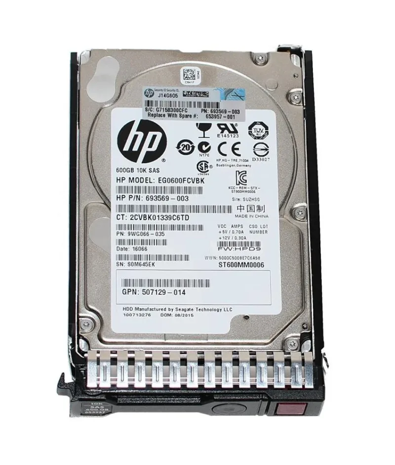 C8R60B - HP 900GB 10000RPM SAS 6GB/s Hot-Pluggable Dual Port SED 2.5-inch Hard Drive