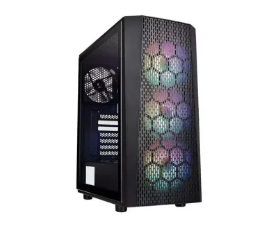 CA-1L7-00M1WN-02 Thermaltake CA-1L7-00M1WN-02 Versa J24 Tempered Glass RGB Edition Computer Case Chassis w/ 3x RGB Fans