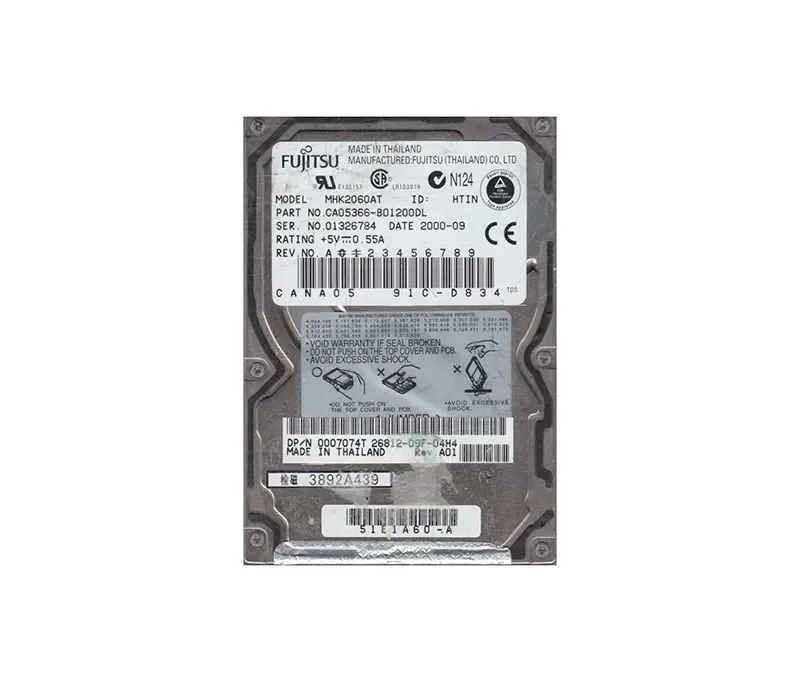CA05366-B01200DL - Fujitsu Mobile 6GB 4200RPM ATA-66 512KB Cache 2.5-inch Hard Drive