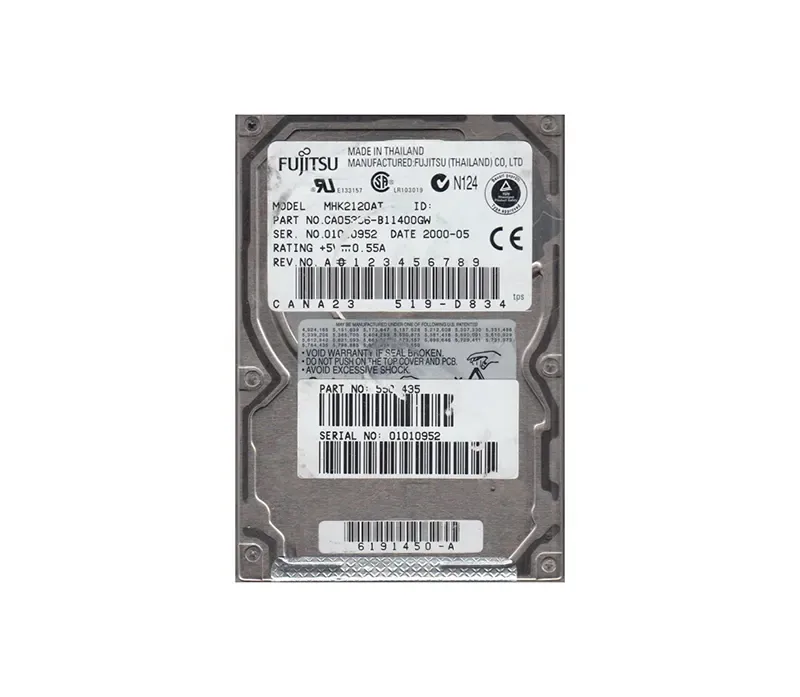 CA05366-B11400GW - Fujitsu Mobile 12GB 4200RPM ATA-66 512KB Cache 2.5-inch Hard Drive