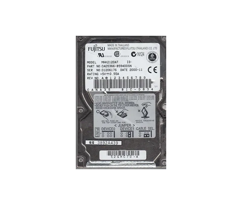 CA05366-B59400SN - Fujitsu Mobile 12GB 4200RPM ATA-66 512KB Cache 2.5-inch Hard Drive