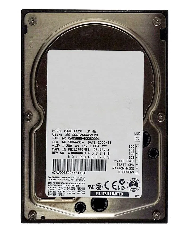 CA05668-B53600DL - Fujitsu Enterprise 36.4GB 10000RPM Ultra-160 SCSI 80-Pin 4MB Cache 3.5-inch Hard Disk Drive