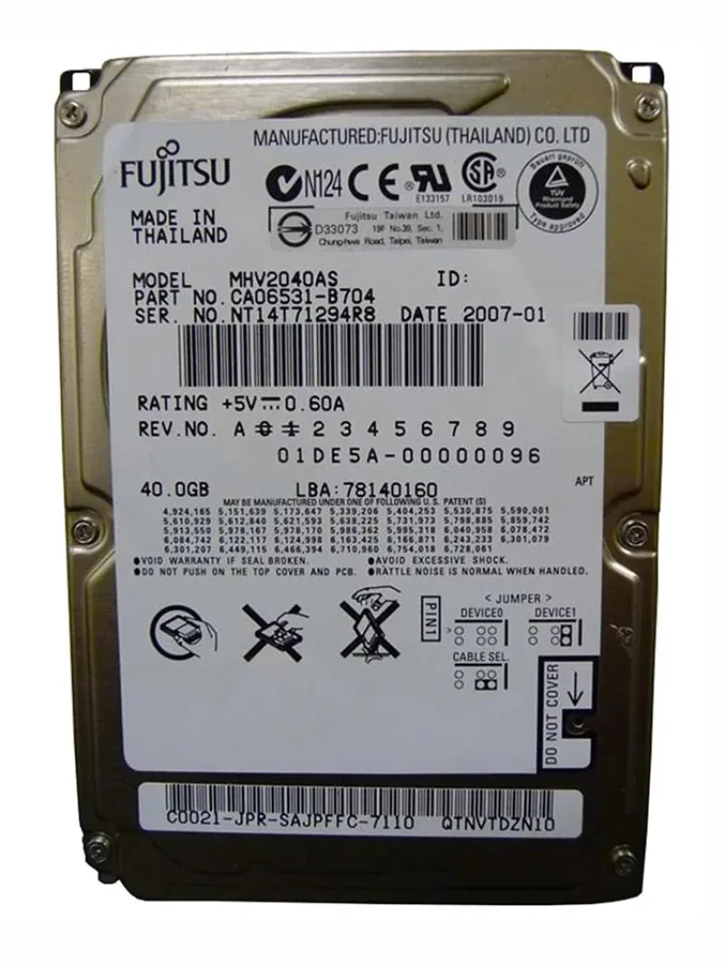 CA05761-B64500HP - Fujitsu Desktop 40GB 5400RPM ATA-100 2MB Cache 3.5-inch Hard Disk Drive