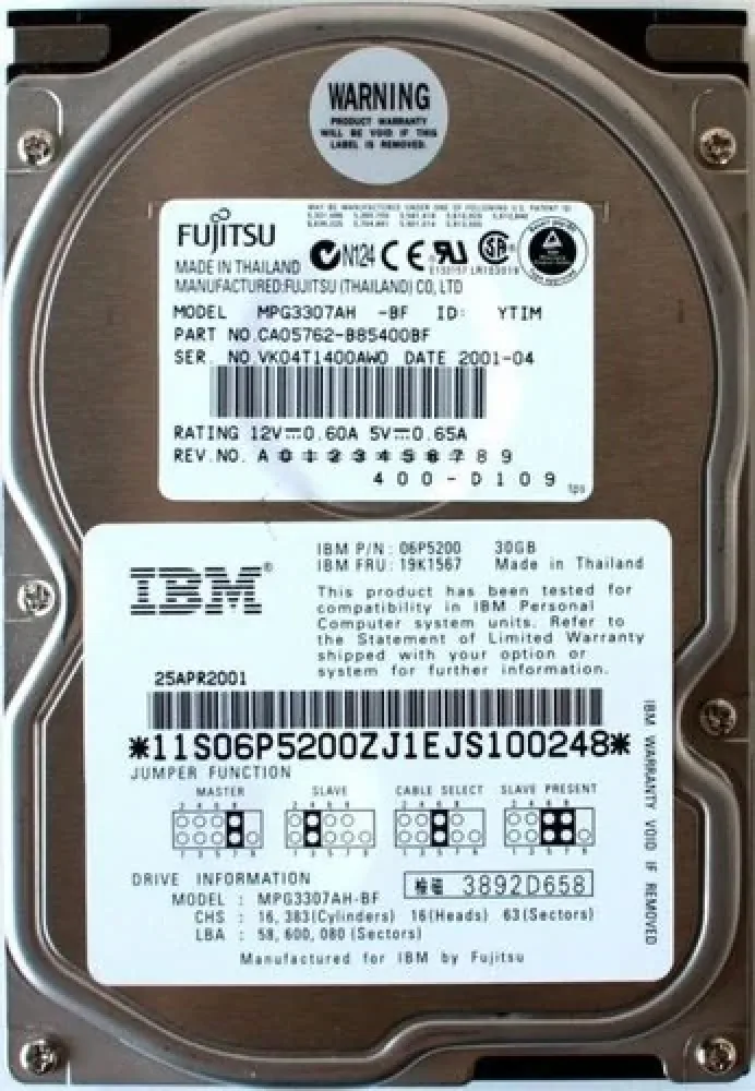 CA05762-B85400BF - Fujitsu Desktop 30.7GB 7200RPM ATA-100 2MB Cache 3.5-inch Hard Disk Drive