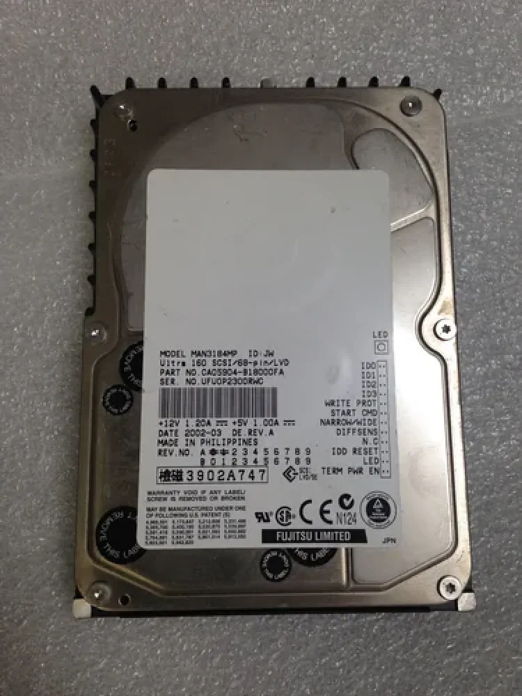CA05904-B18000FA - Fujitsu Enterprise 18.4GB 10000RPM Ultra-160 SCSI 68-Pin 8MB Cache 3.5-inch Internal Hard Disk Drive