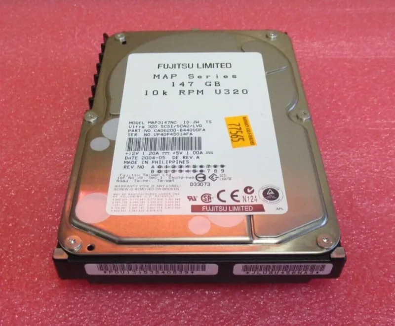 CA06200-B47600DE - Fujitsu Enterprise 147GB 10000RPM Ultra-320 SCSI 68-Pin LVD 8MB Cache 3.5-inch Hard Disk Drive