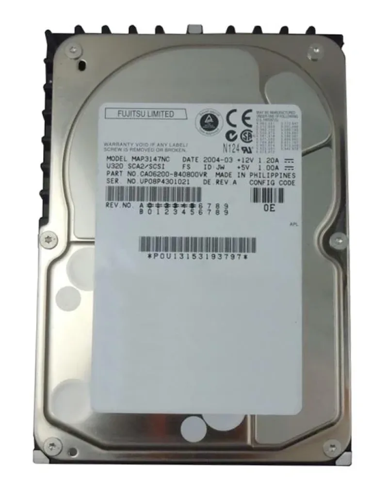 CA06200-B80700DU - Fujitsu Enterprise 147GB 10000RPM Ultra-320 SCSI 80-Pin 8MB Cache 3.5-inch Hard Disk Drive