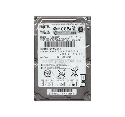 CA06272-B70600AP - Fujitsu Mobile 60GB 4200RPM ATA-100 2MB Cache 2.5-inch Hard Drive
