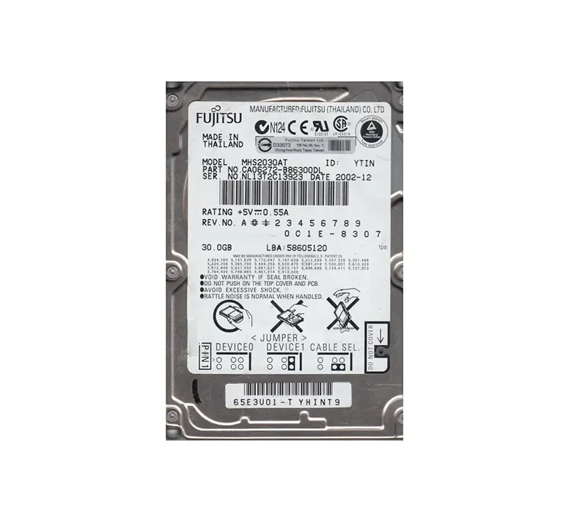 CA06272-B86300DL - Fujitsu Mobile 30GB 4200RPM ATA-100 2MB Cache 2.5-inch Hard Drive