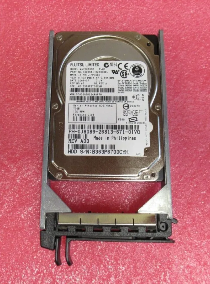 CA06350-B16300DL - Fujitsu Enterprise 73.5GB 10000RPM Ultra-320 SCSI 68-Pin 8MB Cache 3.5-inch Hard Disk Drive